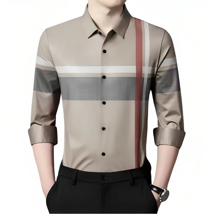 Burberry Checked Brown Premium Quality Formal Shirt-0