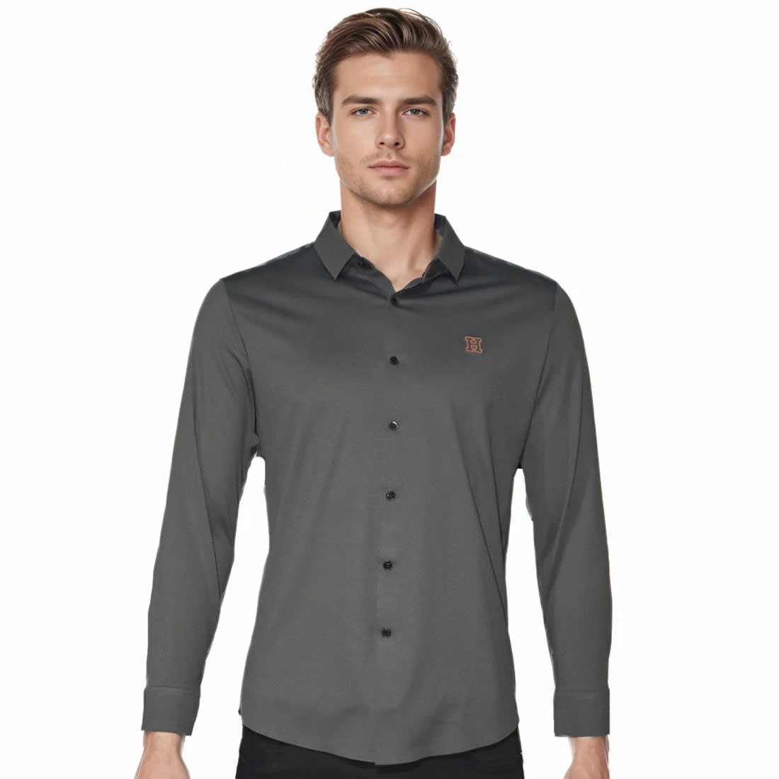 Hermes Dark Grey Premium Quality Shirt-0