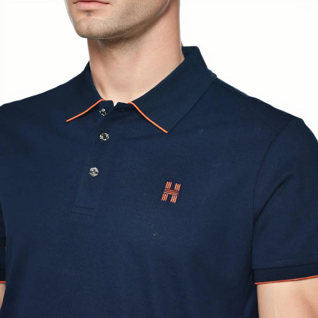 Hermes Dark Navy Blue Premium Quality T-shirt-2