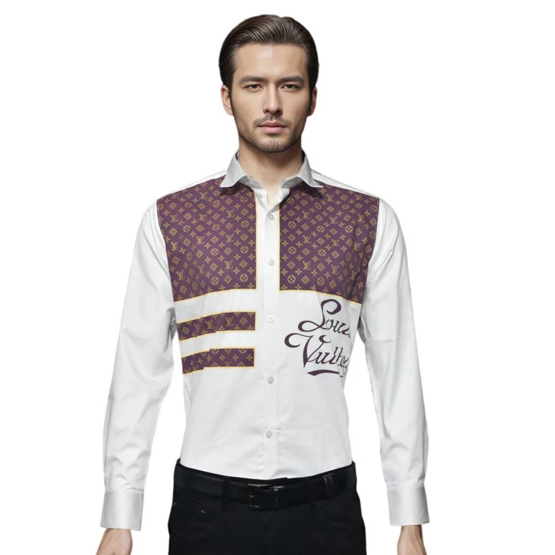 Louis Vuitton White New Designer Premium Shirt-0