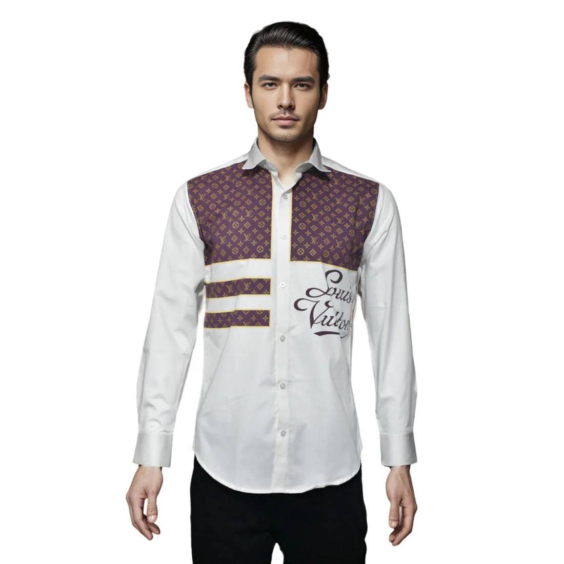 Louis Vuitton White New Designer Premium Shirt-6