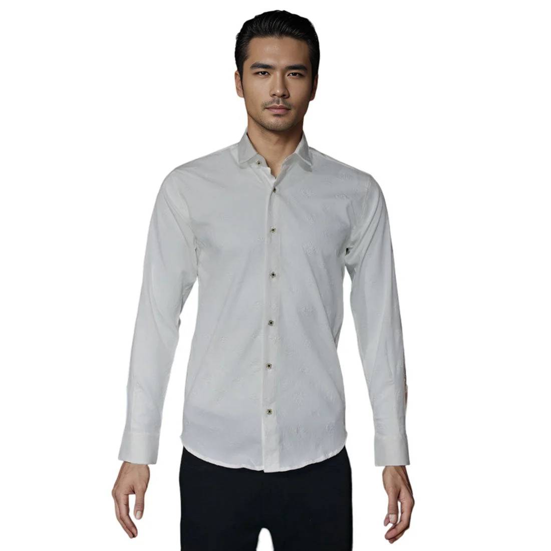 Louis Vuitton White Premium Quality Formal Shirt-5
