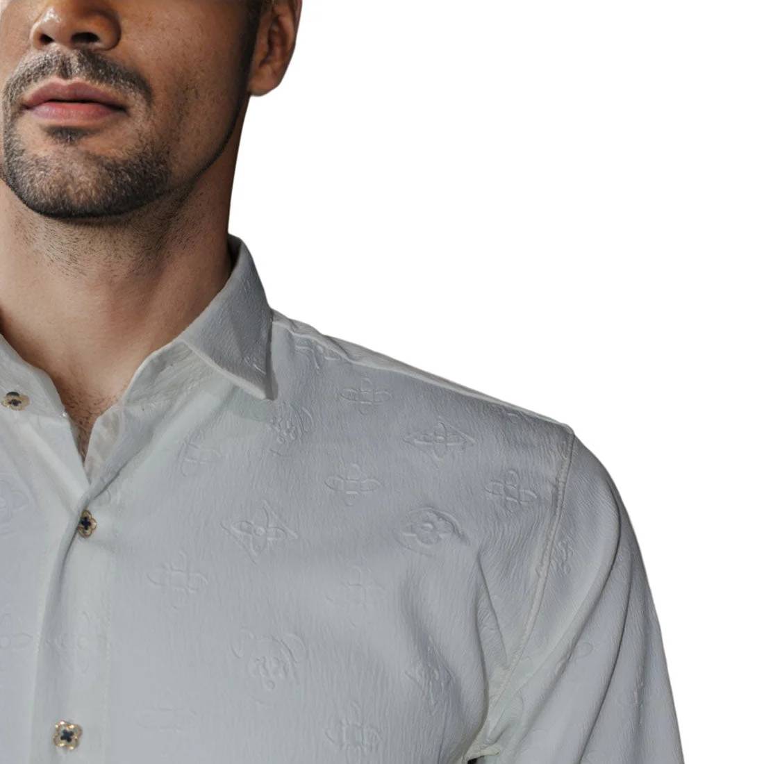 Louis Vuitton White Premium Quality Formal Shirt-4