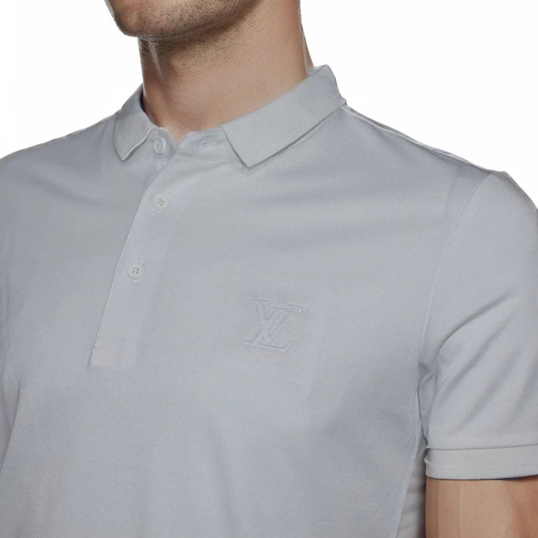 Louis Vuitton Embroidery Logo White Premium T-shirt-2