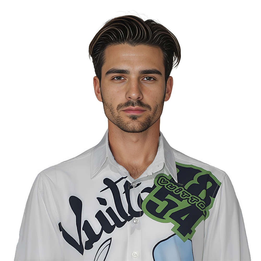 Louis Vuitton White Premium Quality Shirt-3