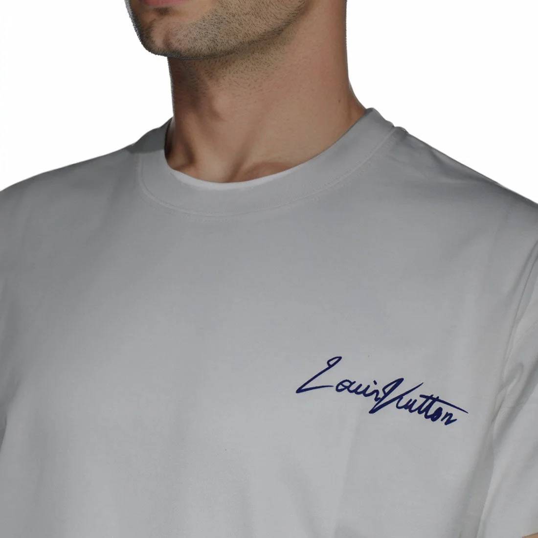 Louis Vuitton White Pumpkins Print Premium T-shirt-2