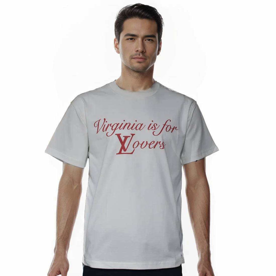Louis Vuitton Virginia is for Lovers Print White T-shirt-0