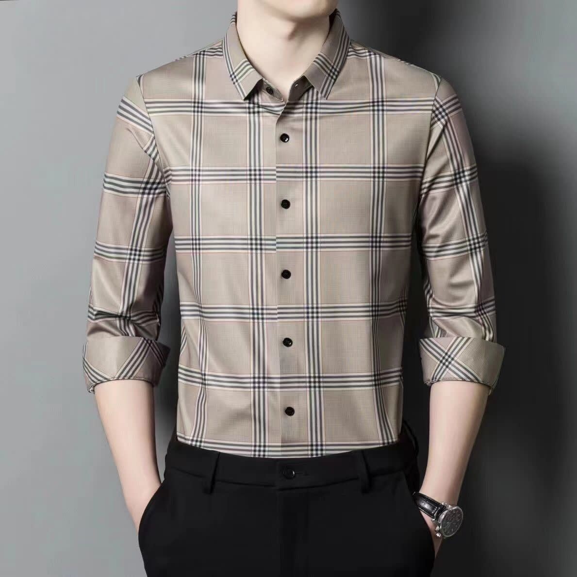Burberry Brown Checked Premium Casual Shirt-0