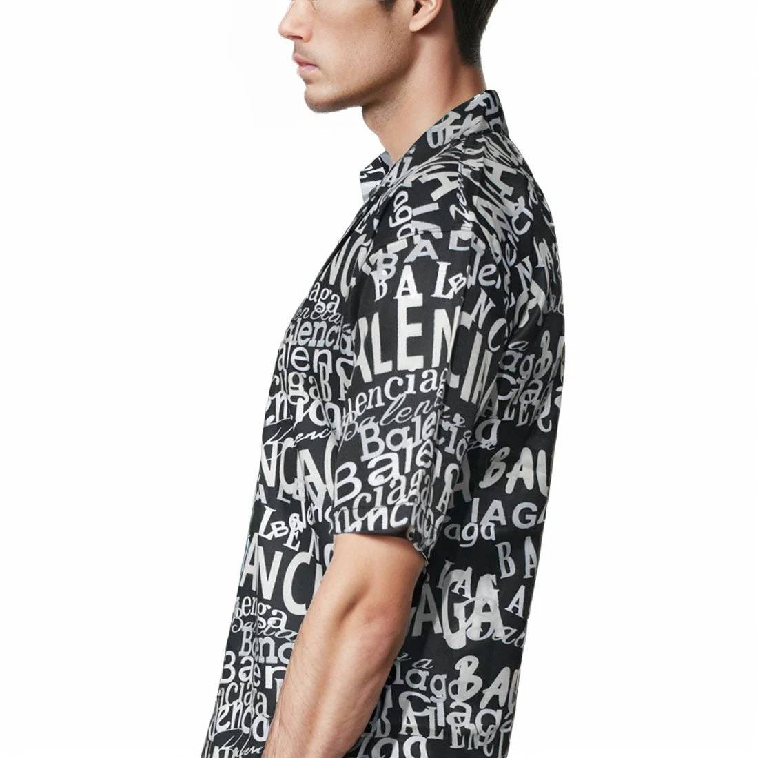 Balenciaga Black Printed Black Premium Quality Shirt-3