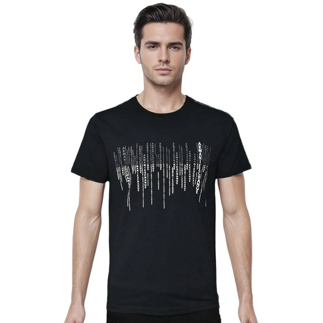 Armani Exchange Black Tone-on-Tone Premium T-shirt-0
