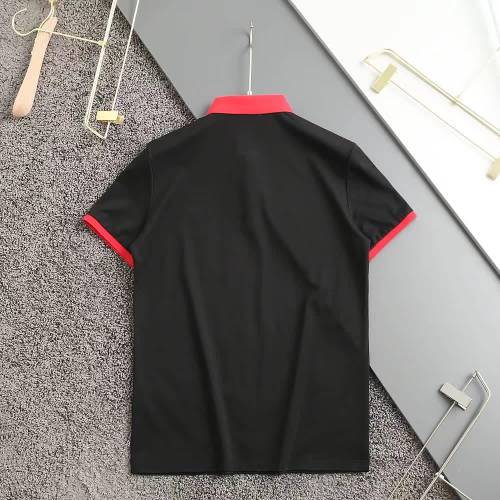 Prada Black Embroidered Logo Premium Quality Polo T-shirt-1