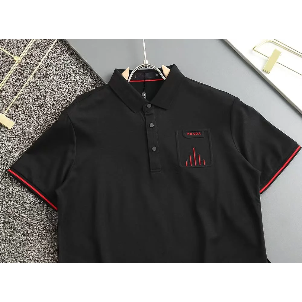 Prada Black Premium Quality Polo T-shirt-1