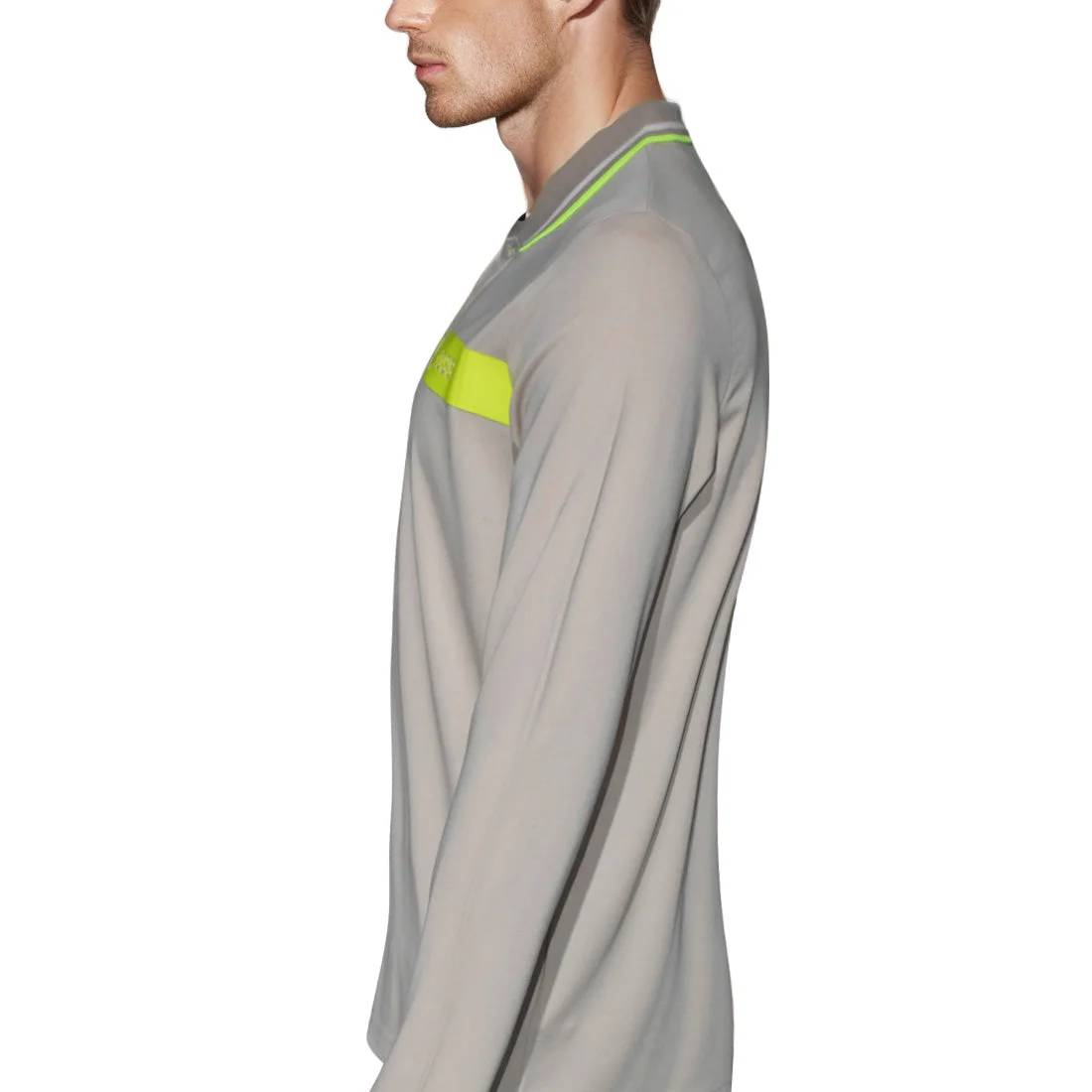 BOSS Cream Interlock Cotton Polo T-shirt with Stripe Logo-3