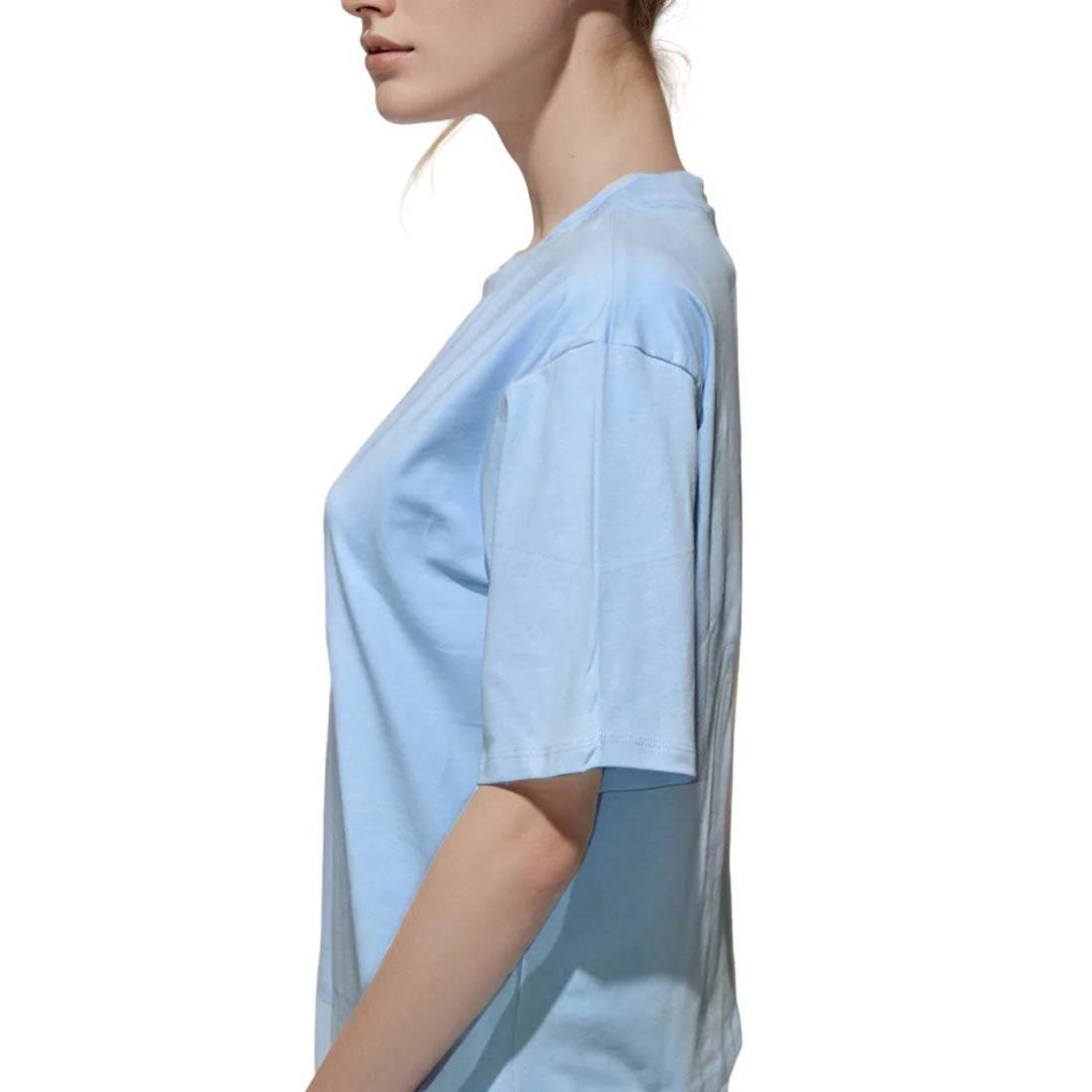 Balmain Sky Blue Premium Quality Women T-shirt-2