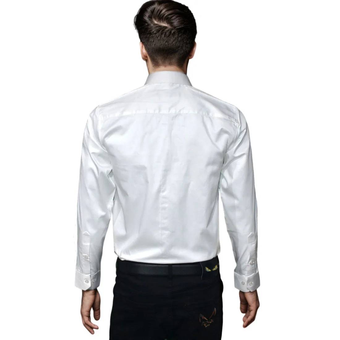 Balmain White Premium Quality Long Sleeve Shirt-1