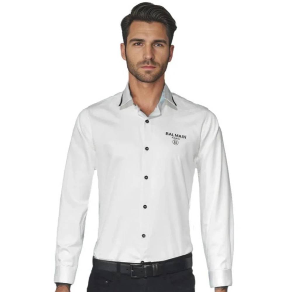 Balmain White Premium Quality Shirt-0