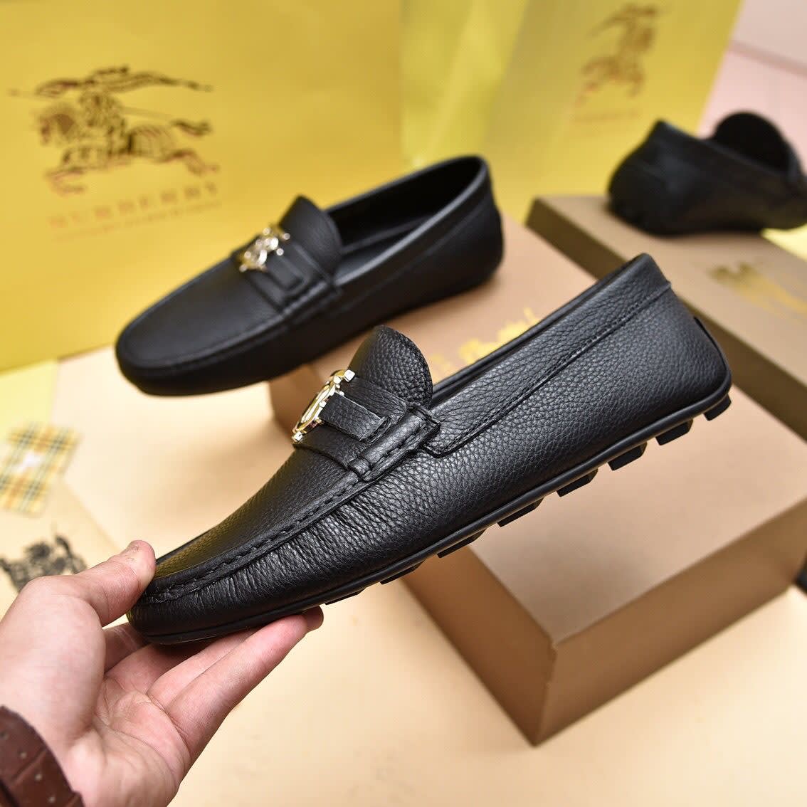Burberry Black Premium Quality Loafers-3