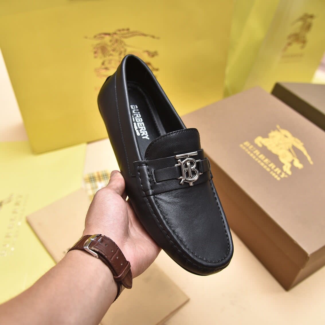 Burberry Black Premium Quality Loafers-4