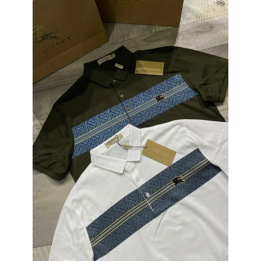 Burberry Black Premium Quality Polo Tees-3