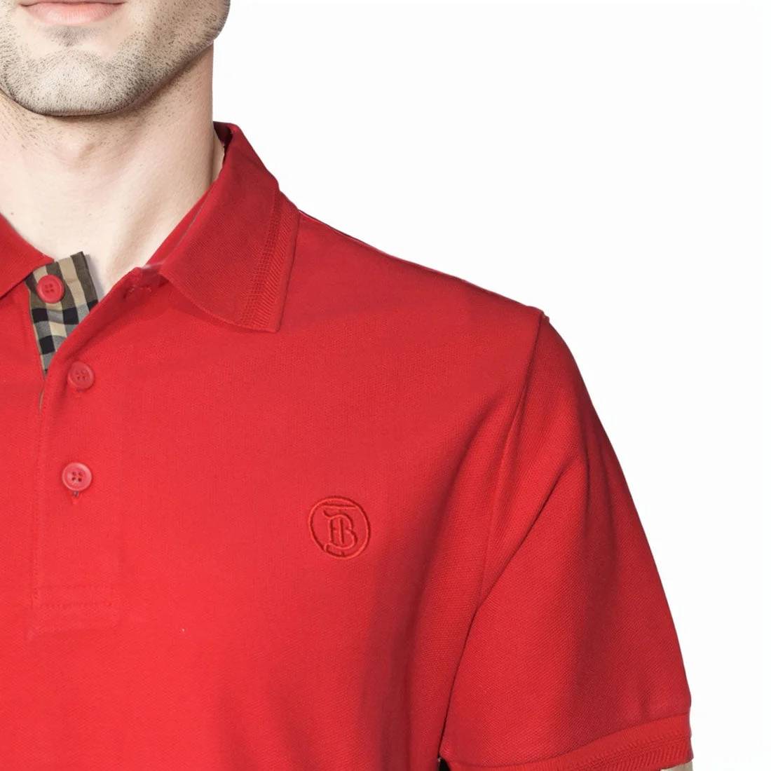 Burberry Red Premium Quality T-shirt-4