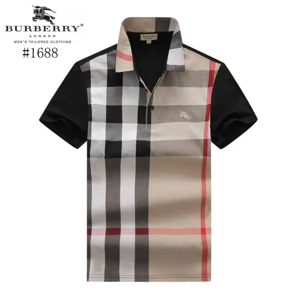 Burberry Brown Premium Quality Polo Tees-0