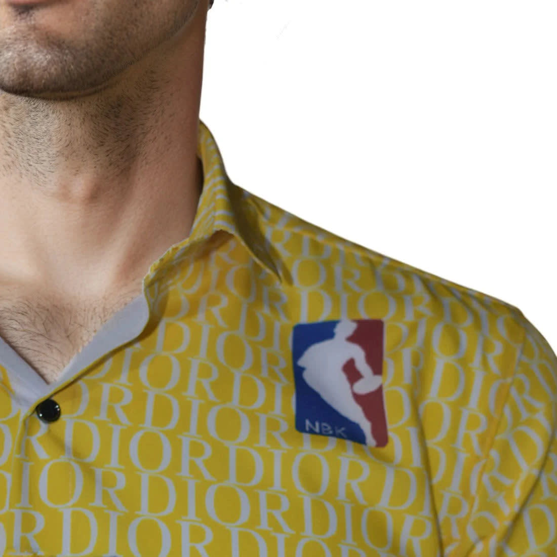 Christian Dior Yellow Printed Premium Quality Half Sleeve Shirt-4