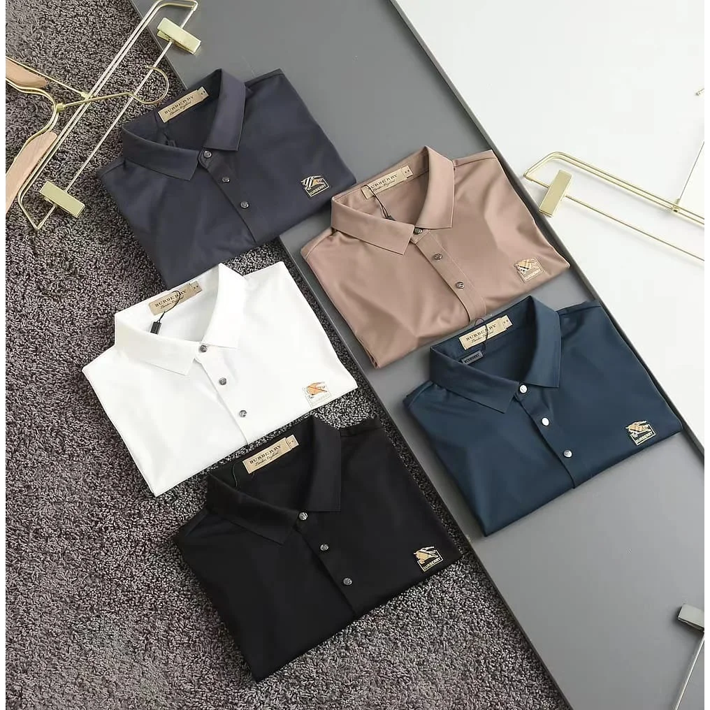 Burberry White Premium Quality Polo Tees-7