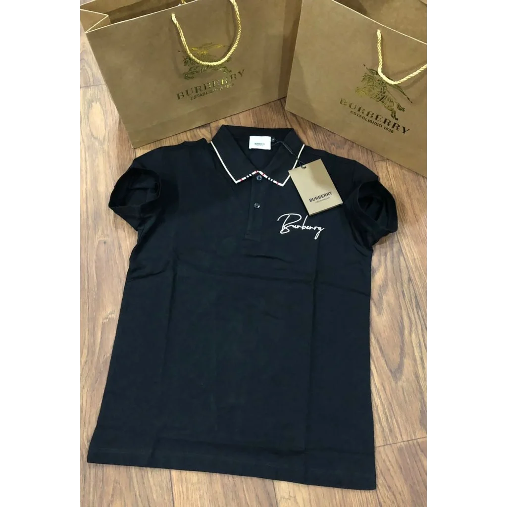 Burberry Black Premium Quality Polo Tees-0
