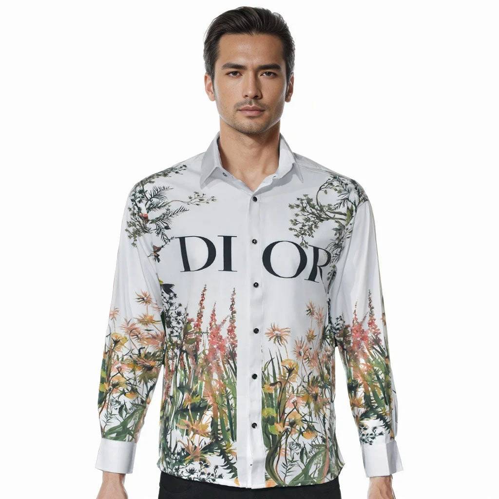 Christian Dior Flower Printed Premium Quality Shirt-0