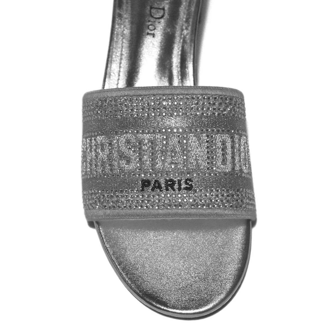 Christian Dior Silver Studded Premium Quality Heels Sandals-3