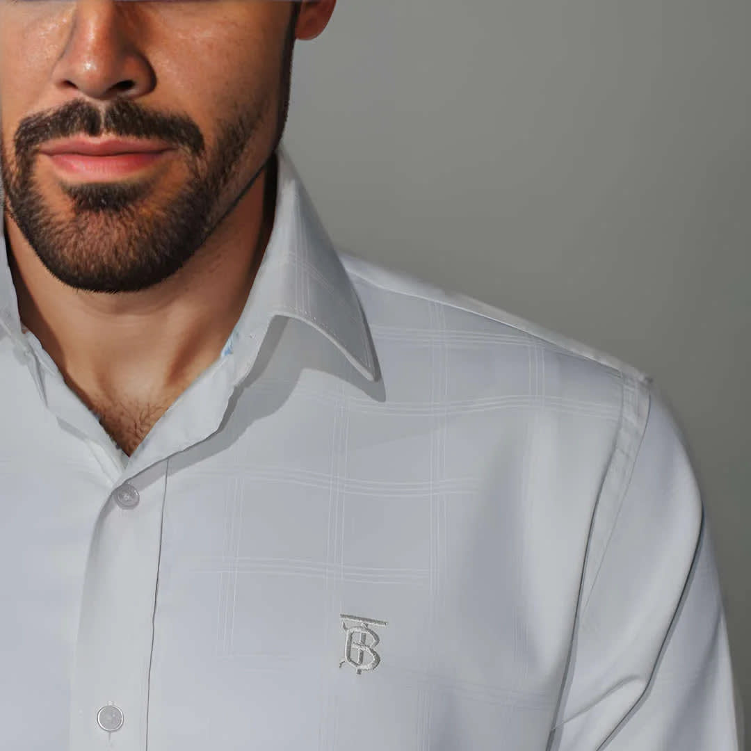 Burberry White Premium Quality Shirt-5