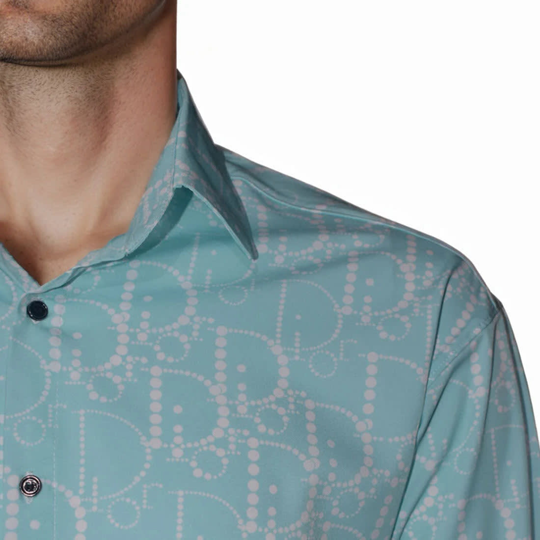 Christian Dior Sky Blue Premium Quality Shirt-4