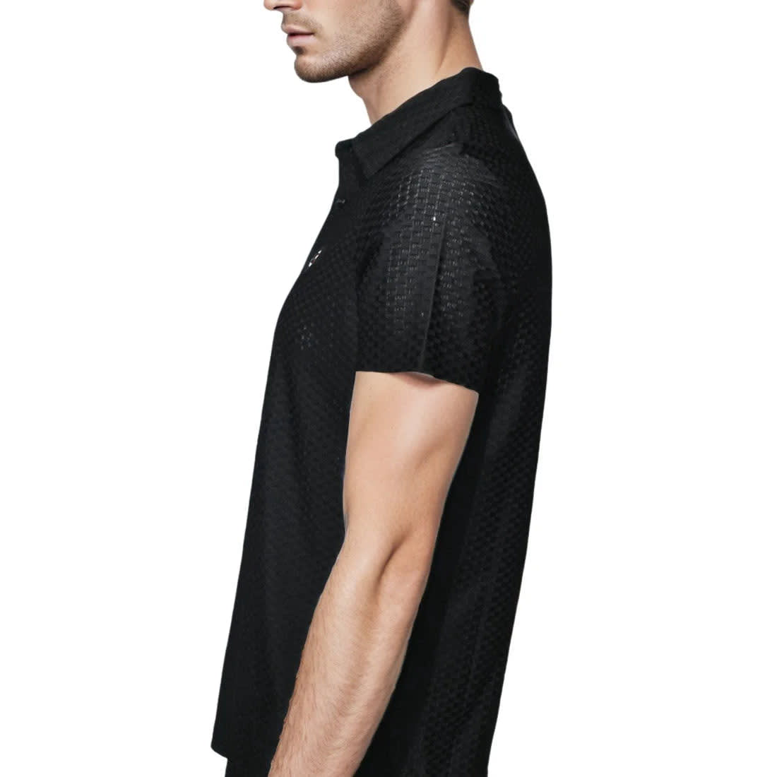 Gucci Embroidered logo Black Premium Polo T-shirt-3