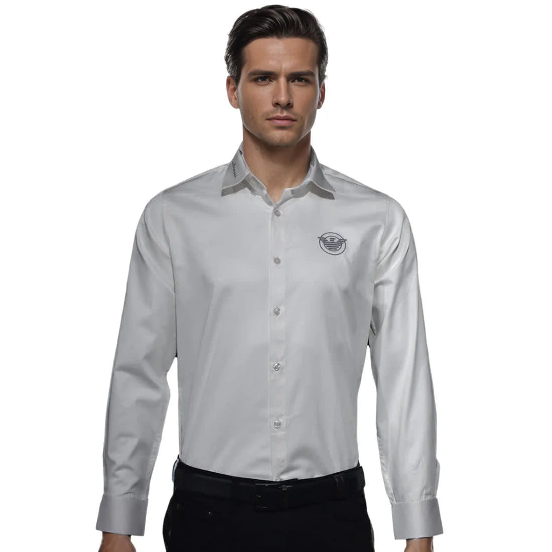 Giorgio Armani White Premium Quality Long Sleeve Shirt-0