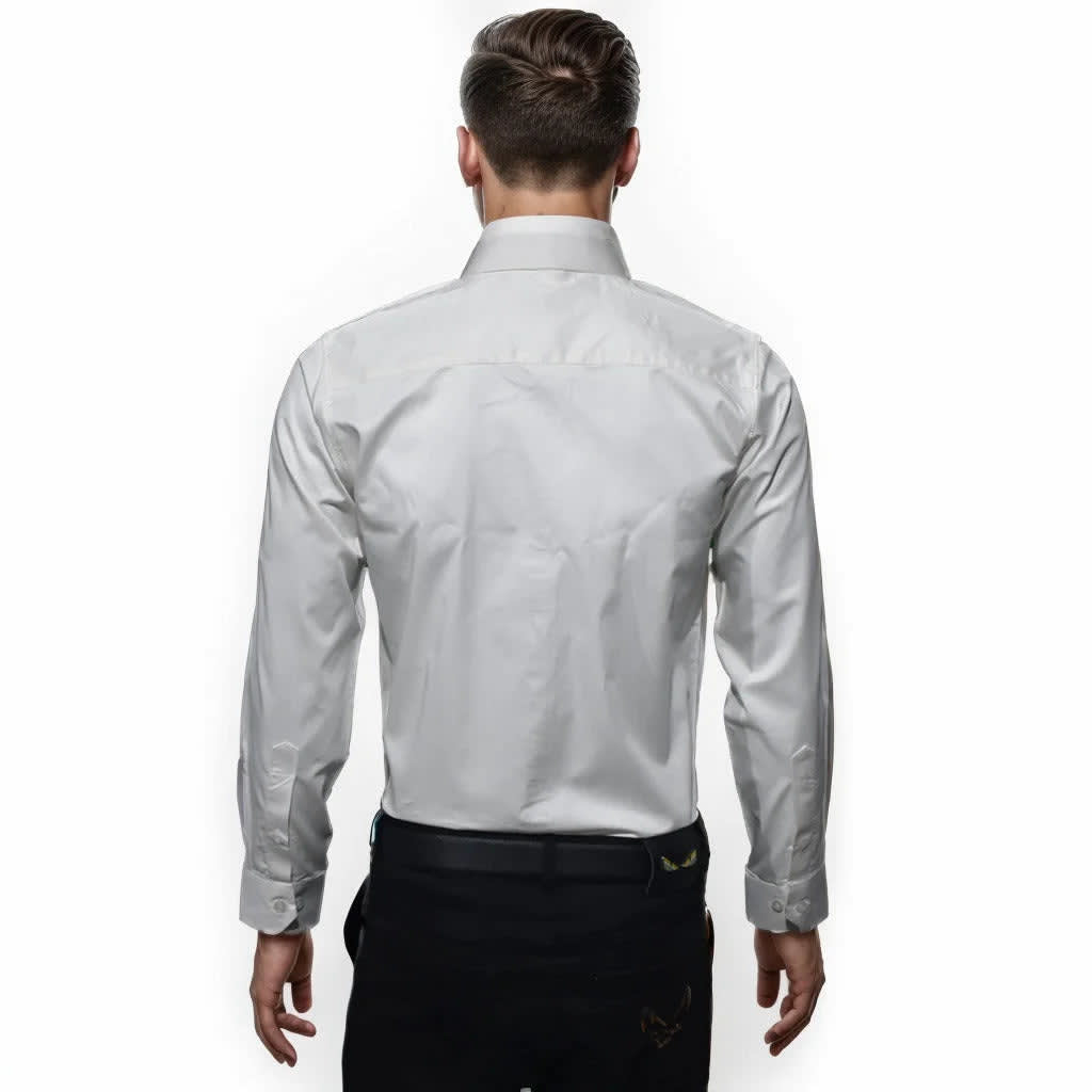 Giorgio Armani White Premium Quality Long Sleeve Shirt-1