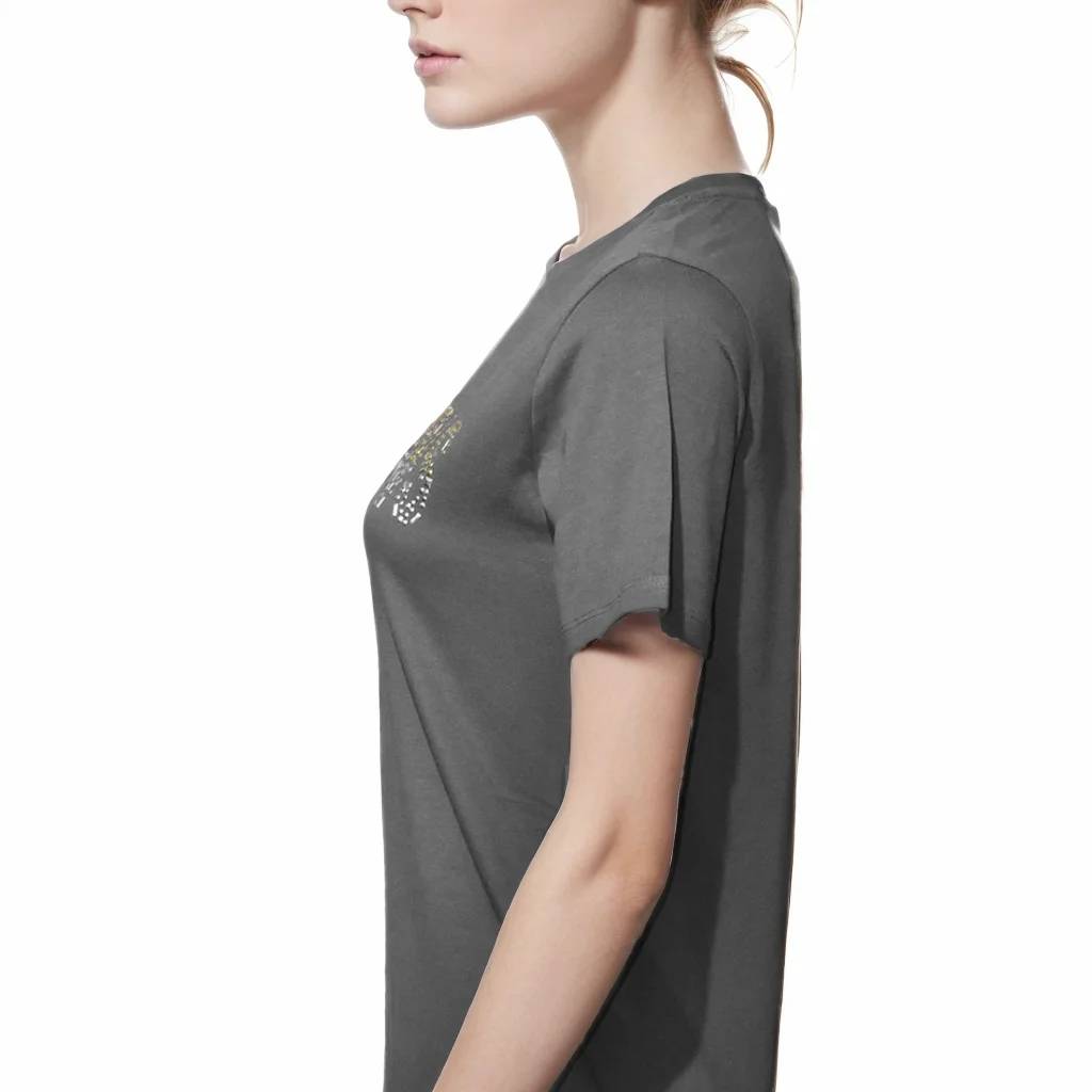 DKNY Grey Premium Quality Women T-shirt-2