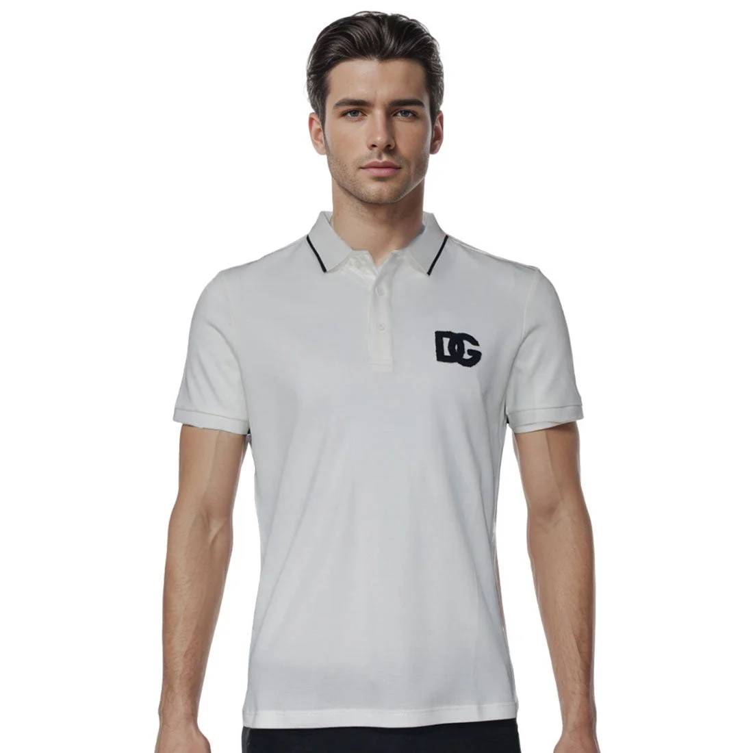 Dolce & Gabbana Embroidery logo White Premium T-shirt-0