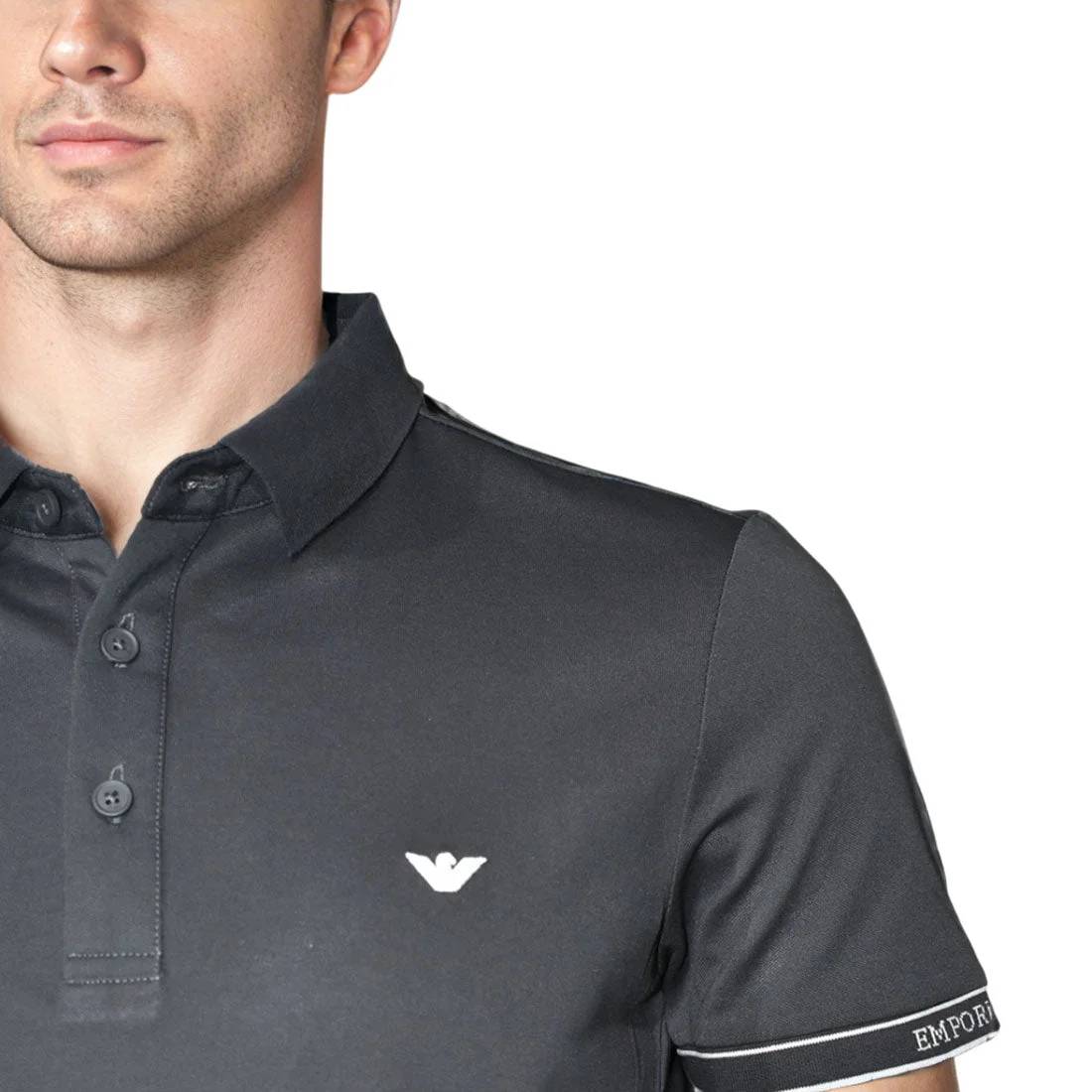 Emporio Armani Embossed logo Dark Grey Premium T-shirt-4