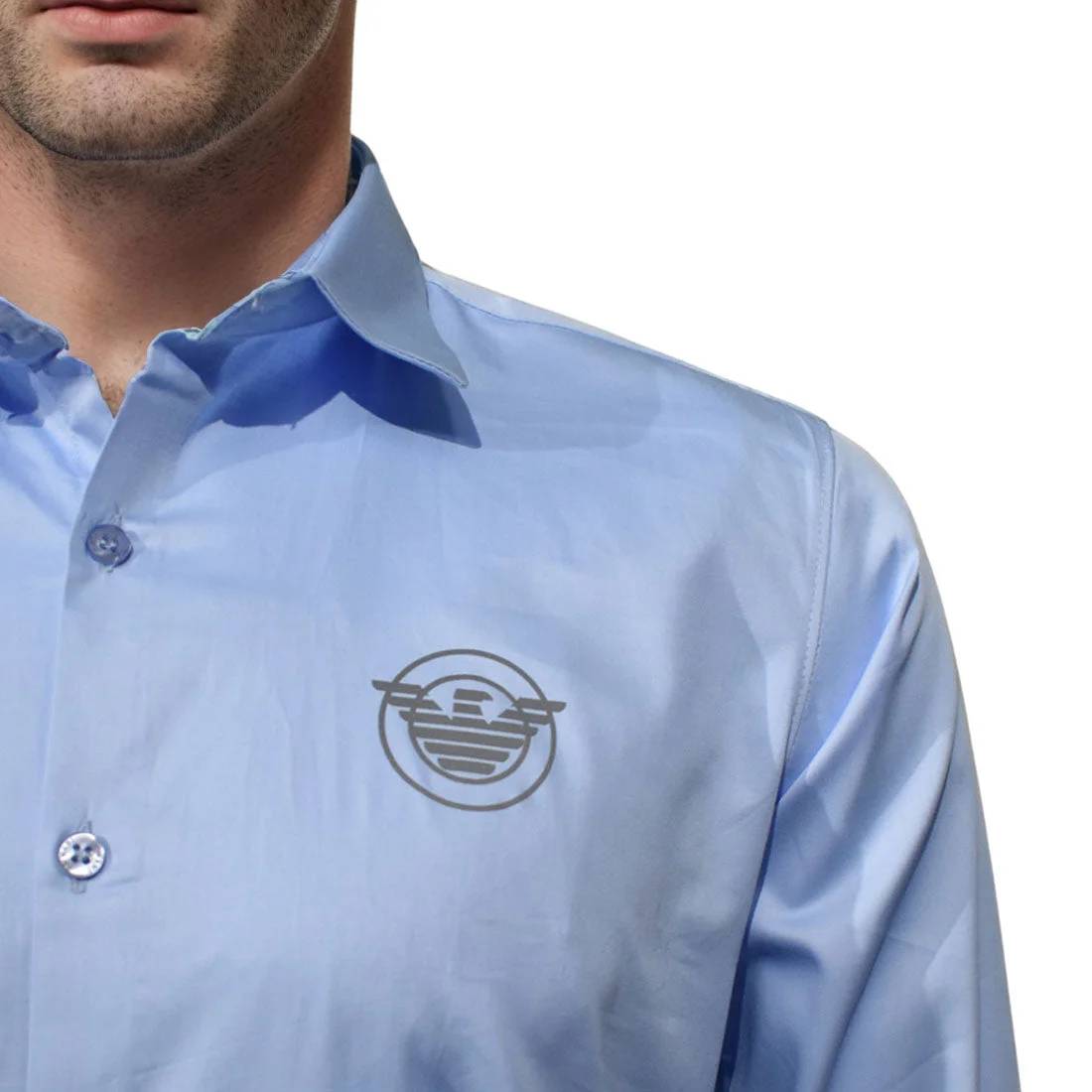 Giorgio Armani Sky Blue Premium Quality Shirt-5