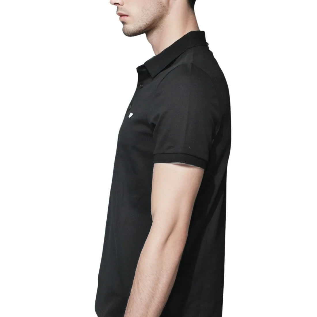 Emporio Armani Black Premium Quality Short Sleeve Polo T-shirt-3