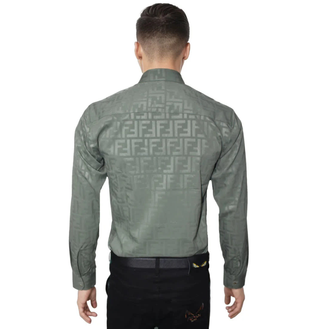 Fendi Green Premium Quality Designer Shirt-1