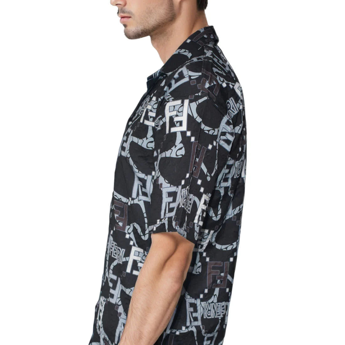 Fendi Black & White Premium Quality Designer Shirt-3
