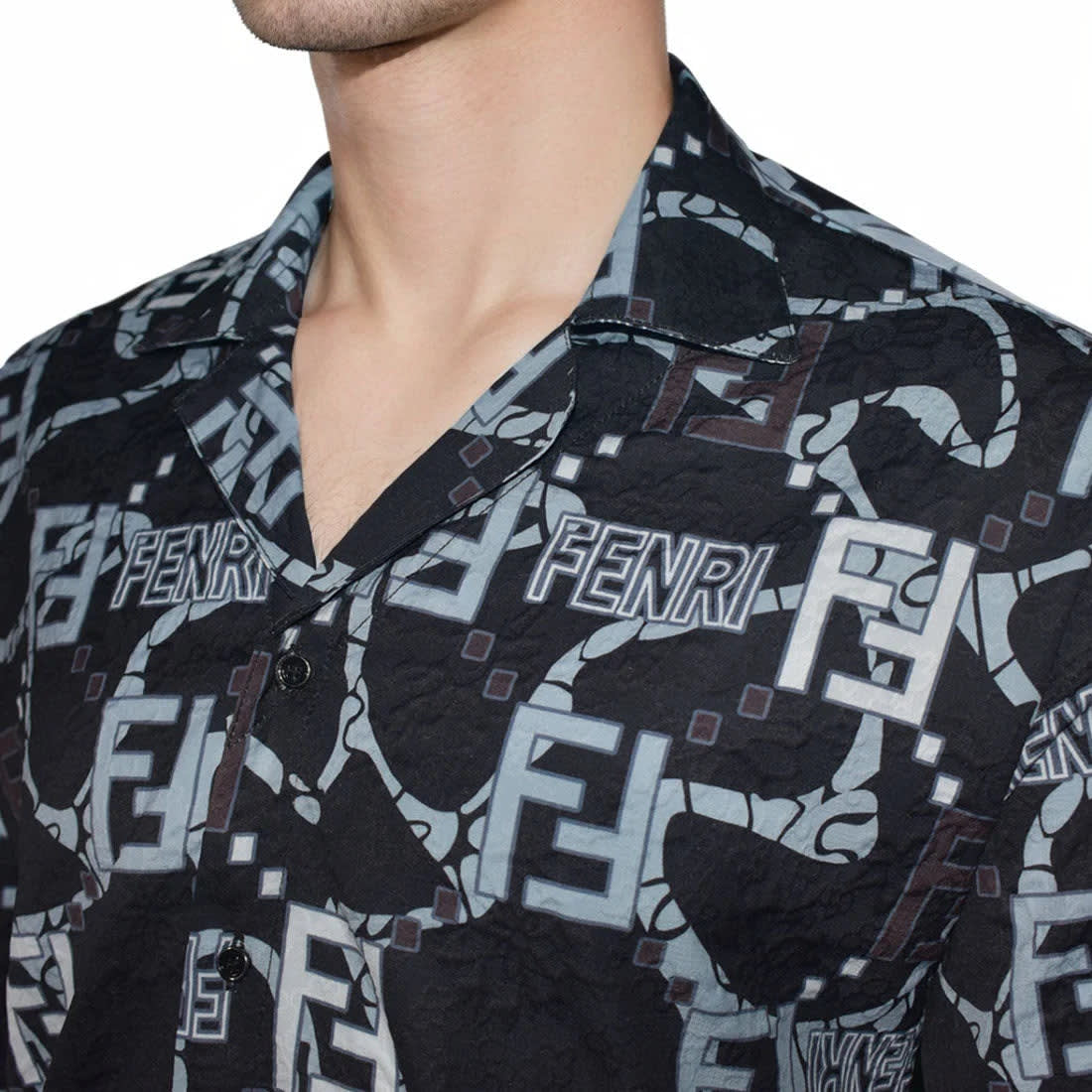 Fendi Black & White Premium Quality Designer Shirt-2