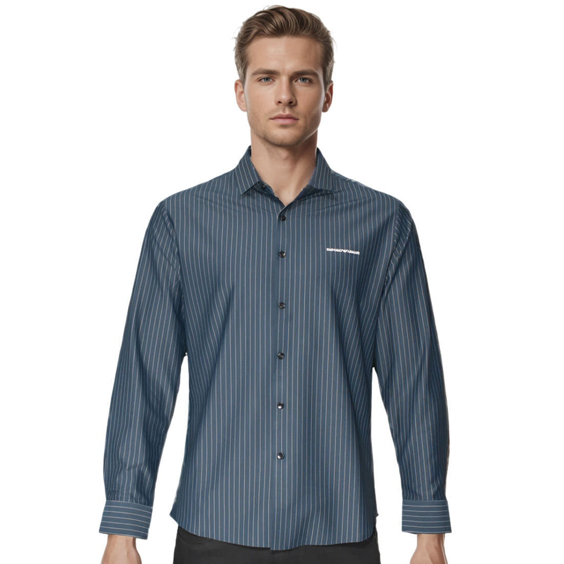 Emporio Armani Blue Premium Quality Shirt-0