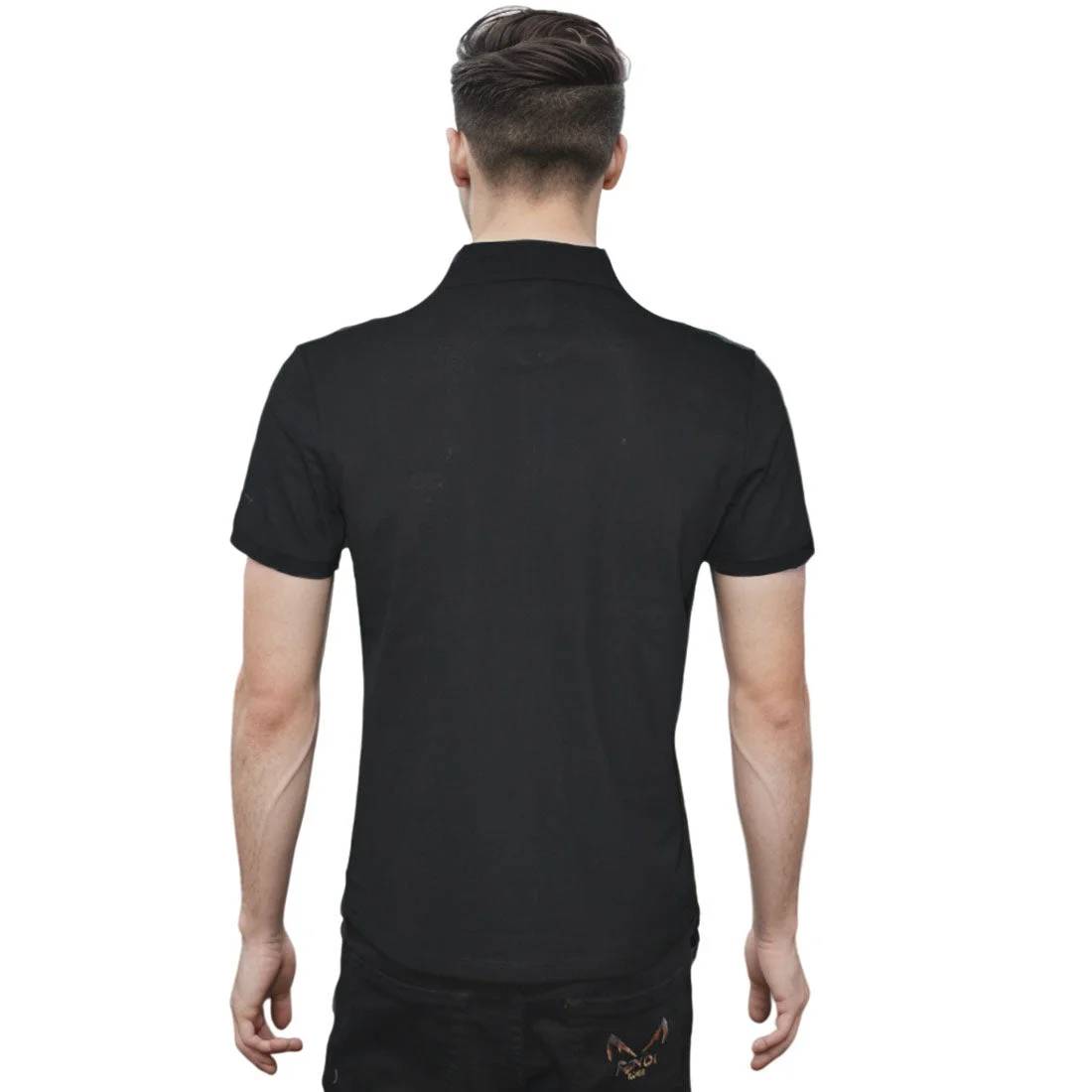 Salvatore Ferragamo Embroidered logo Black Premium T-shirt-1