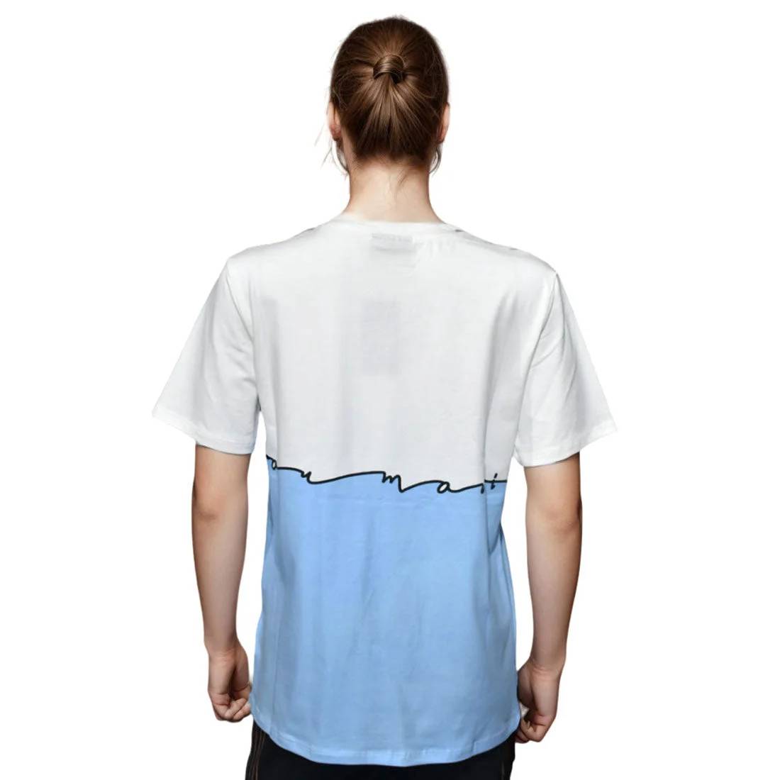 Emporio Armani White & Blue Premium Quality Women T-shirt-1