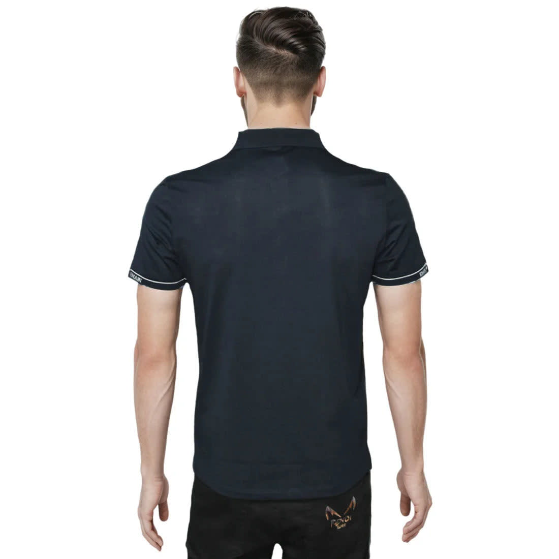 Emporio Armani Embossed logo Navy Blue Premium T-shirt-1