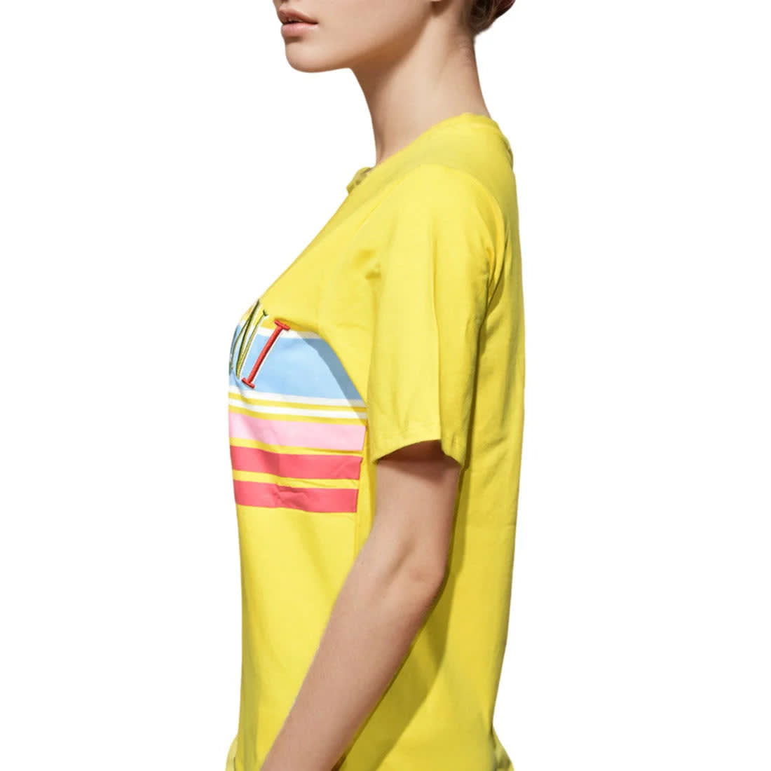 Emporio Armani Yellow Premium Quality Women T-shirt-2