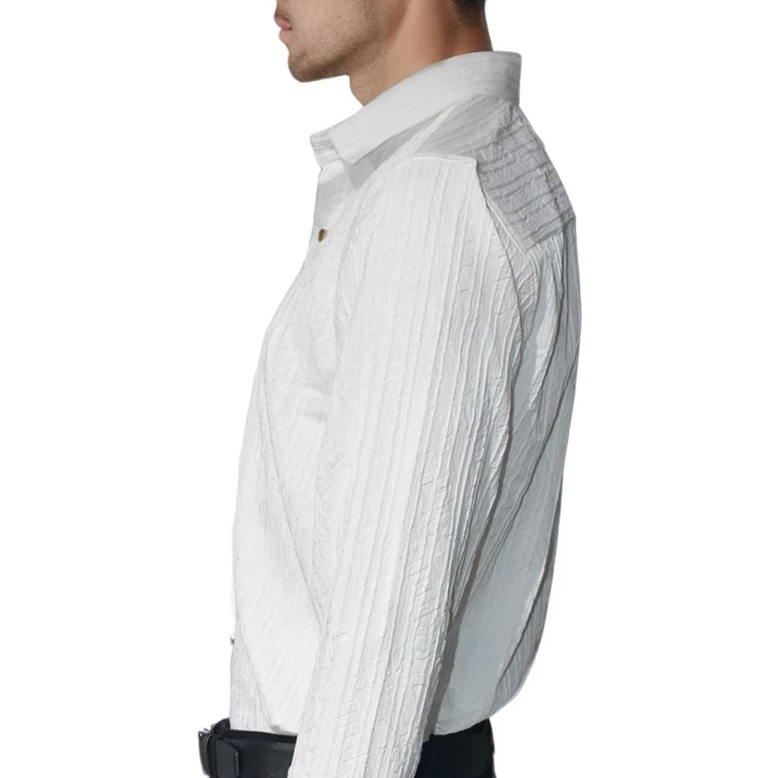 Fendi White Premium Quality Long Sleeve Designer Shirt-2