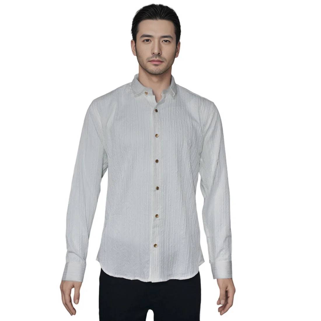 Fendi White Premium Quality Long Sleeve Designer Shirt-5
